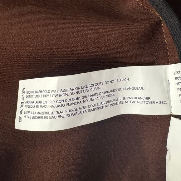 Denim & Flower Small Faux Suede Jacket Full-Zip Pocket Stretch Ricky Singh Brown - Picture 12 of 13